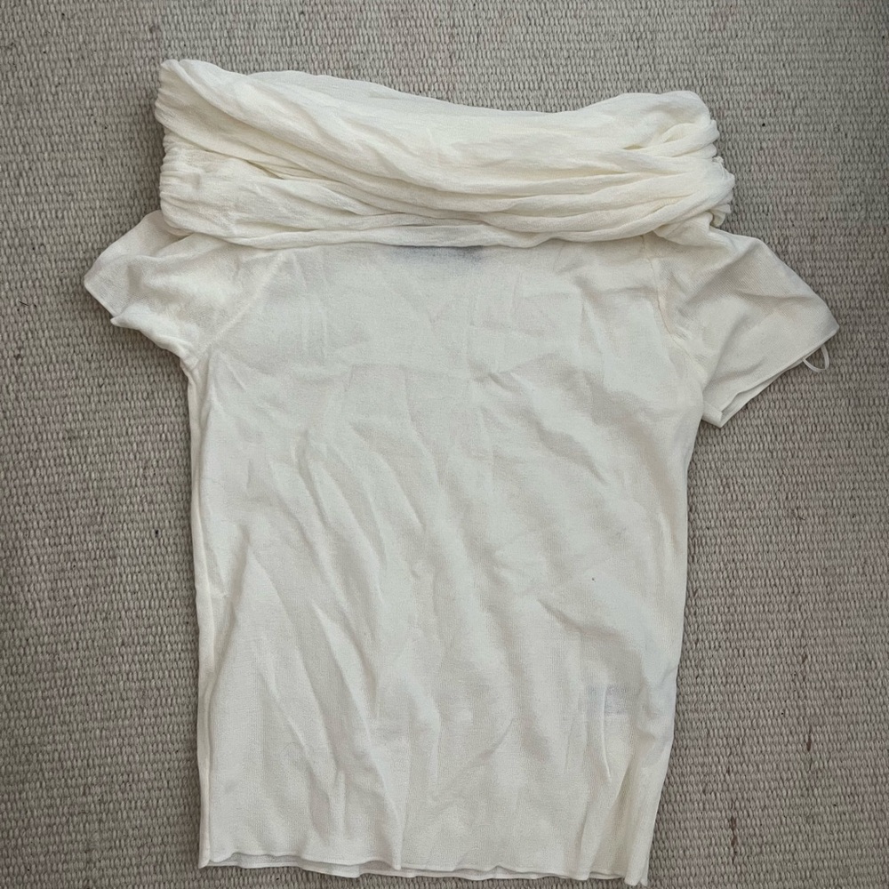Elegant White Off-Shoulder Women's Top